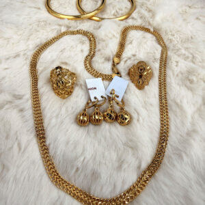 Elegant 6-Piece Jewelry Set – Necklace, Bangles, Earrings & Rings (C-001)